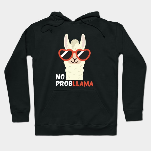 No probllama Hoodie by Random Prints